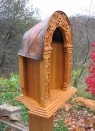 Wayside Shrine for Marian statue with copper roof,  Bildstock, Marterl